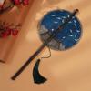 Ancient Style Chinese Bamboo Waist Fan Rotatable Group Fan Long Handle Fan  Performance Props