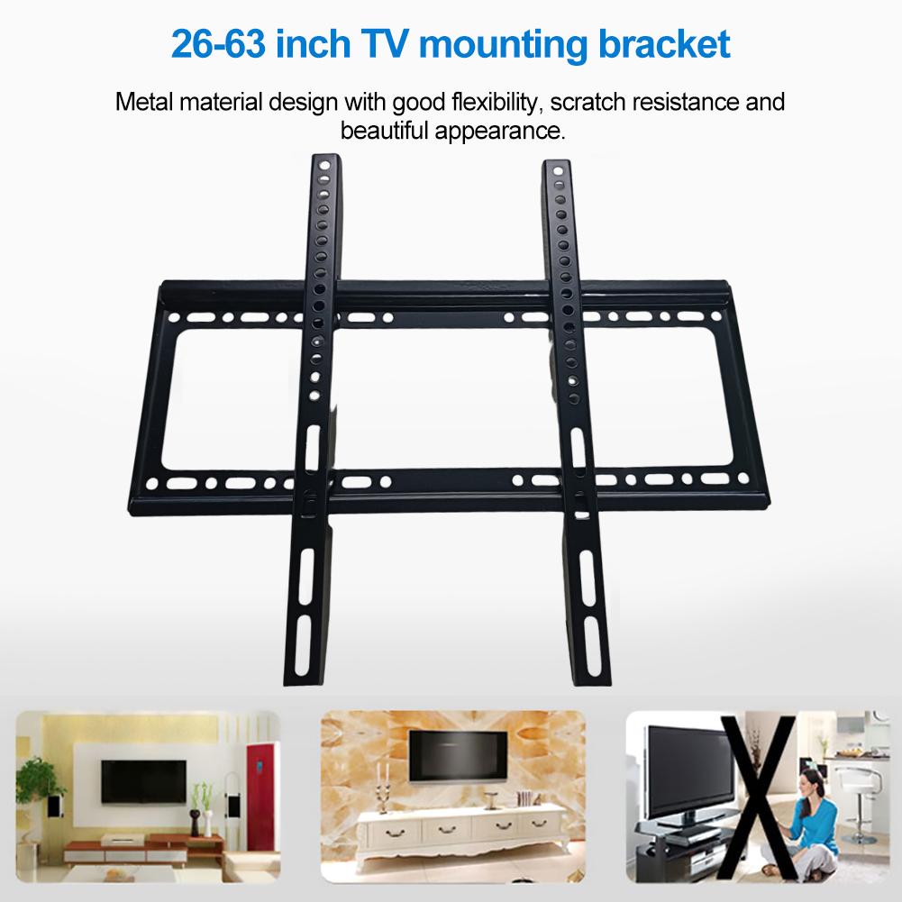 26-63inch TV Wall Mount Bracket Universal Flat Panel TV Frame Adjustable TV Mount Monitor Holder with Level for LCD LED Monitor