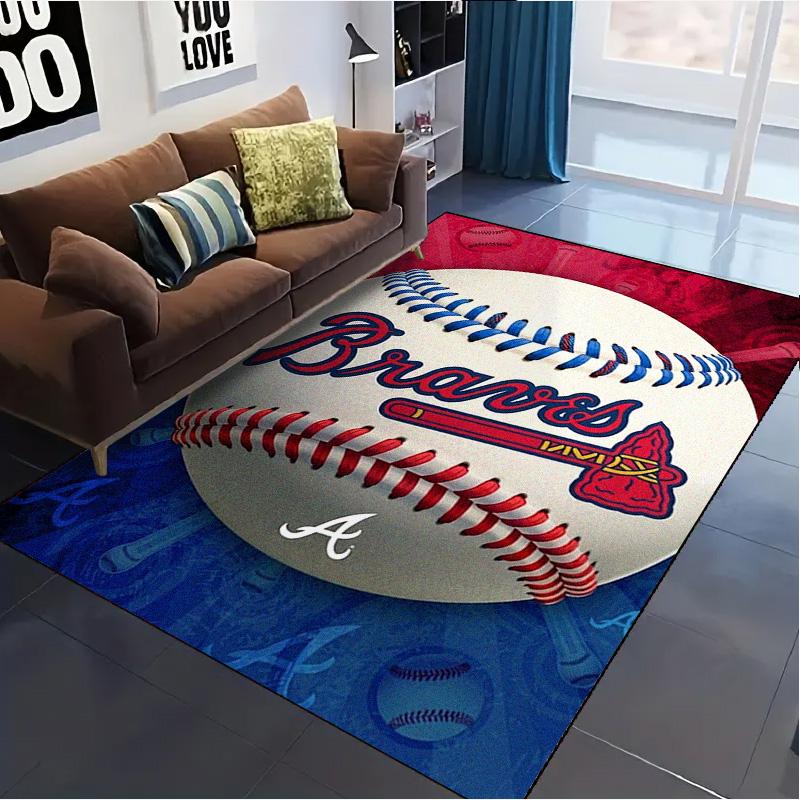 Atlanta Braves Carpet Rug for Living Room Bedroom Home Sofa Decoration,Kids Play Non-slip Floor Mat
