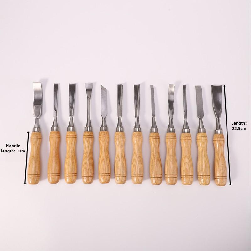 12 STÜCK Holz schnitzset Tragbar Holzbearbeitung Meißel Professionell Langlebig Schreiner Holzstich Messer DIY Schnitzwerkzeug Manuell