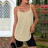 Women's Summer Casual Tank Top Lightweight Sleeveless Scoop Neck Relaxed Fit Camisole Stretchy Fabric Soft Material for Outdoor Indoor Wear