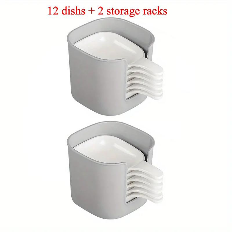 7pcs/set Food Sauce Dish, Dipping Dish Set,Steak Sauce Plate, Seasoning Dish, Cheese Sauce Bowl, Snack Dish,Tomato Sauce Plates
