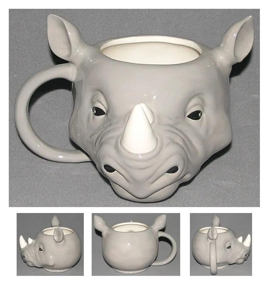 Creative Animal Dog Lion Leopard Tiger Head Ceramic Cup Painted Ceramic Cup Stereo Dog Head Mug Children's Room Decoration Gift