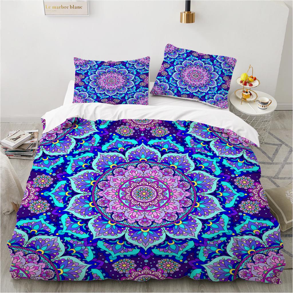 Colorful Bedding Set Comfortable Kit 3D Printed Duvet Cover Set Ultra-fine Fiber Pillowcase 2025 New Wholesale