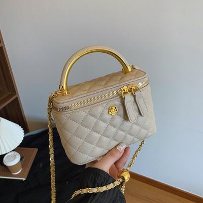 Hand Carry Fashion Box Bag, New High-end Diamond Shoulder Bag, Trendy Versatile Messenger Women's Bag
