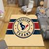 Houston Texans Flannel Pattern Square Carpet,Area Rug,Carpet Rug for Living Room Bedroom Sofa Playroom Decor,Non-slip Floor Mat