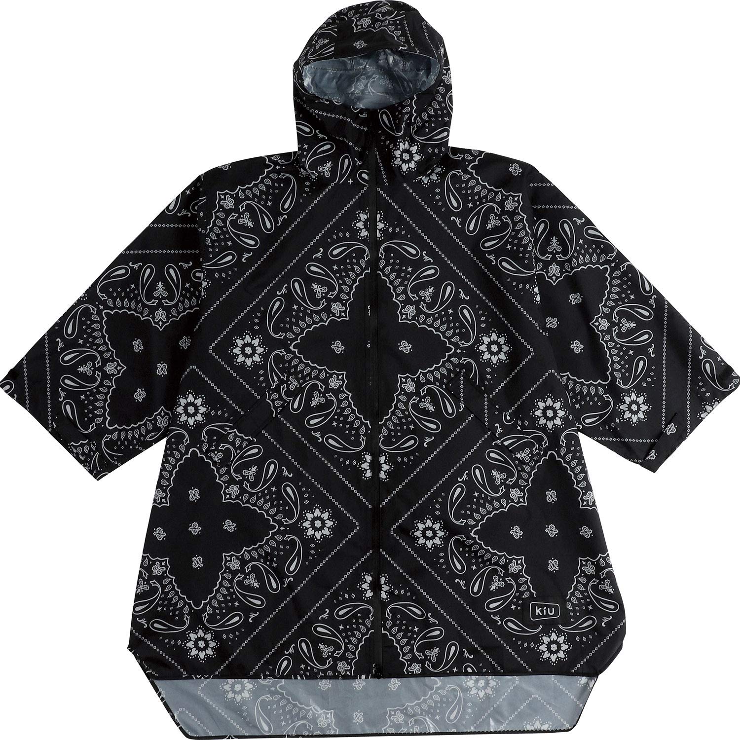 

Пончо от сильного дождя KiU с чехлом для хранения и дождевыми рукавами, для велоспорта, водоотталкивающее, водонепроницаемое, сумка, пончо/бандана для мужчин и женщин, черный, K77-174