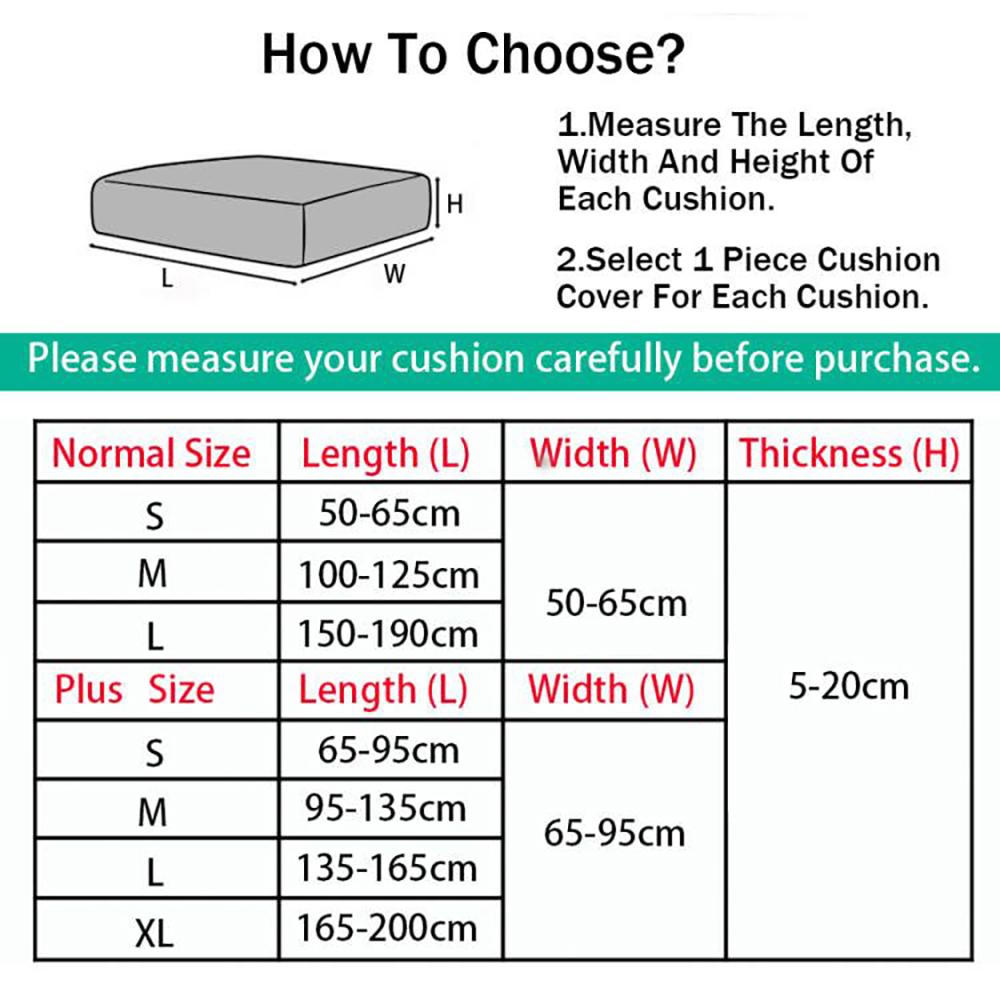 Waterproof Sofa Seat Cushion Cover Stretch Jacquard Sofa Cover Furniture Protector For Pets Kids Removable L Shape Couch Covers