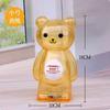 Creative Little Bear Piggy Bank Transparent Coin Paper Money Saving Box Cute Safe Deposit Box Kids Holiday Gift Desktop Decor