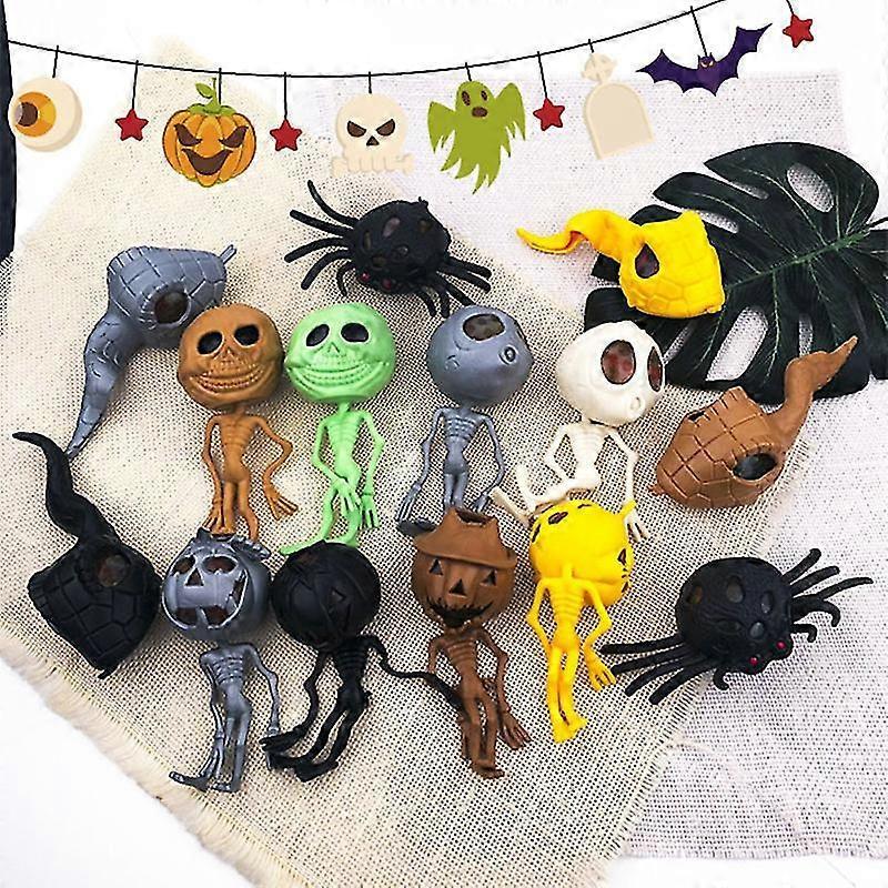 10pcs Halloween Squeeze Toys For Halloween Decorations