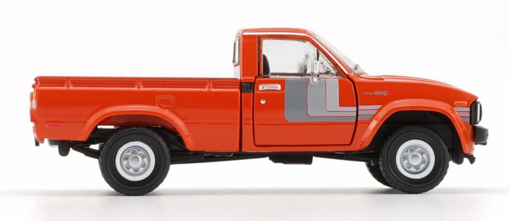 BM CREATIONS Scale Toyota Hilux N70 Orange RHD Finished Model 1/64 N60, 1980-1983