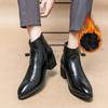 Men’s Winter Warm Chelsea Boots Motorcycle Boots Retro Dress Tuxedo Wedding Men Ankle Boots Plus Size