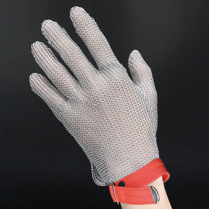 

1 PCS Handsave Chainmail Glove Cut Resistant Glove Food Grade Stainless Steel Mesh Metal Butcher Glove Oyster Shucking Kitchen M