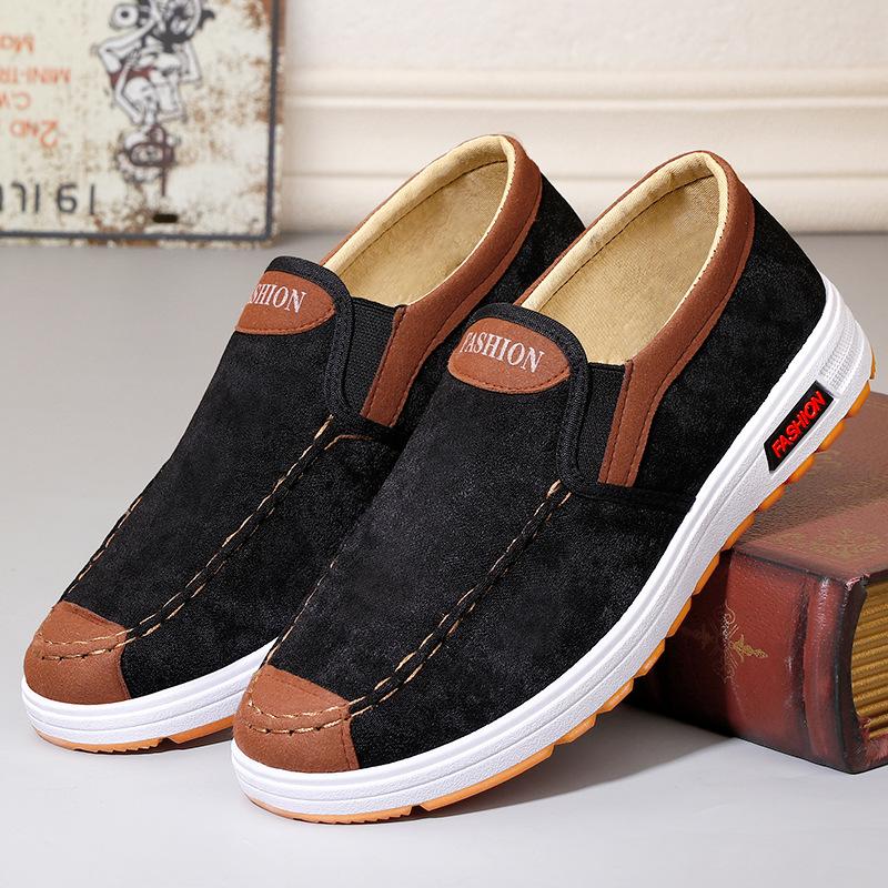 Men's Shoes Spring and Summer New Men's Casual Shoes Breathable Canvas Shoes Middle-aged and Elderly Comfortable Walking Shoes