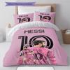 Messi Pattern Bedding,Quilt Set Quilt Cover Pillowcase Home Birthday Gift (1 * duvet cover + 2 * pillowcase, without core)