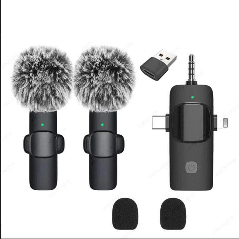 K15 Wireless Lavalier Microphone for Live Streaming, Recording, and Noise Reduction - Perfect for Eating Shows.
