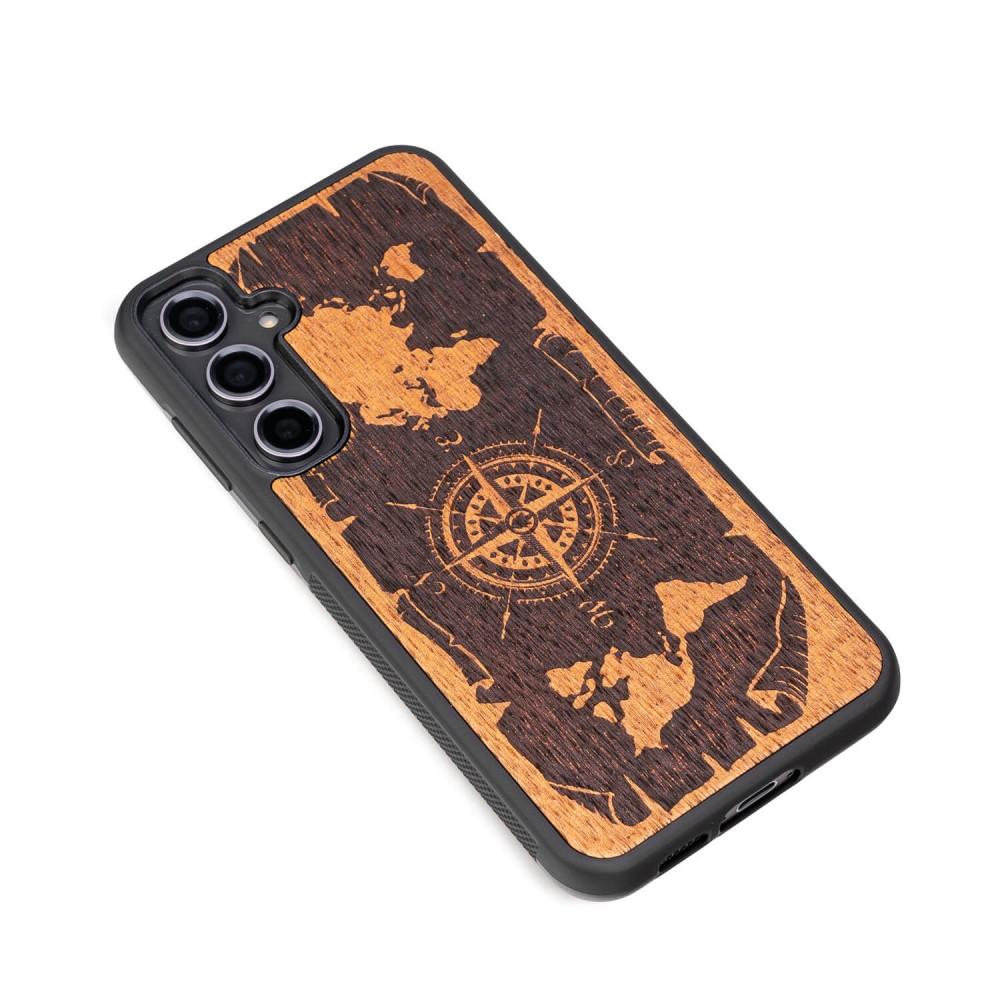 Bewood Wooden Case for Samsung Galaxy S23 FE Wind Rose Merbau