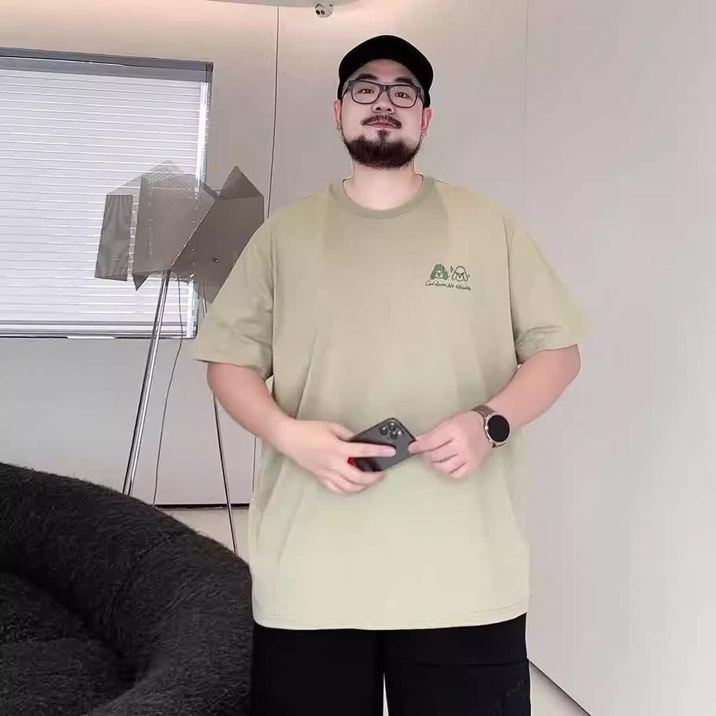 Cartoon Bedrucktes Lockeres Herrenmode Einfaches Kurzarm-Oberteil Baumwolle Bequem Leicht Kurzarm-T-Shirt