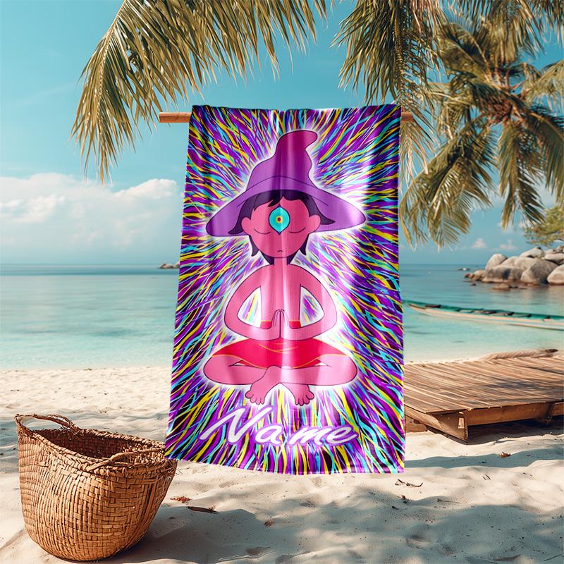 Personalized customized proof beach towel with The Midnight Gospel pattern - soft, absorbent,quick-drying,perfect swimming,camping&bathing