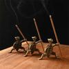 Suporte de Incenso Antigo de Liga de Cobre Tartaruga Kung Fu Linha, Decoração de Casa, Queimador de Incenso de Linha, Suporte de Incenso, Decoração de Mesa de Chá Animal