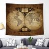 Tapeçaria de Parede Mundial, Pôster de Tecido da Terra para Sala de Estar, Arte de Parede Boho para Quarto, Capa de Fundo Vintage para Dormitório