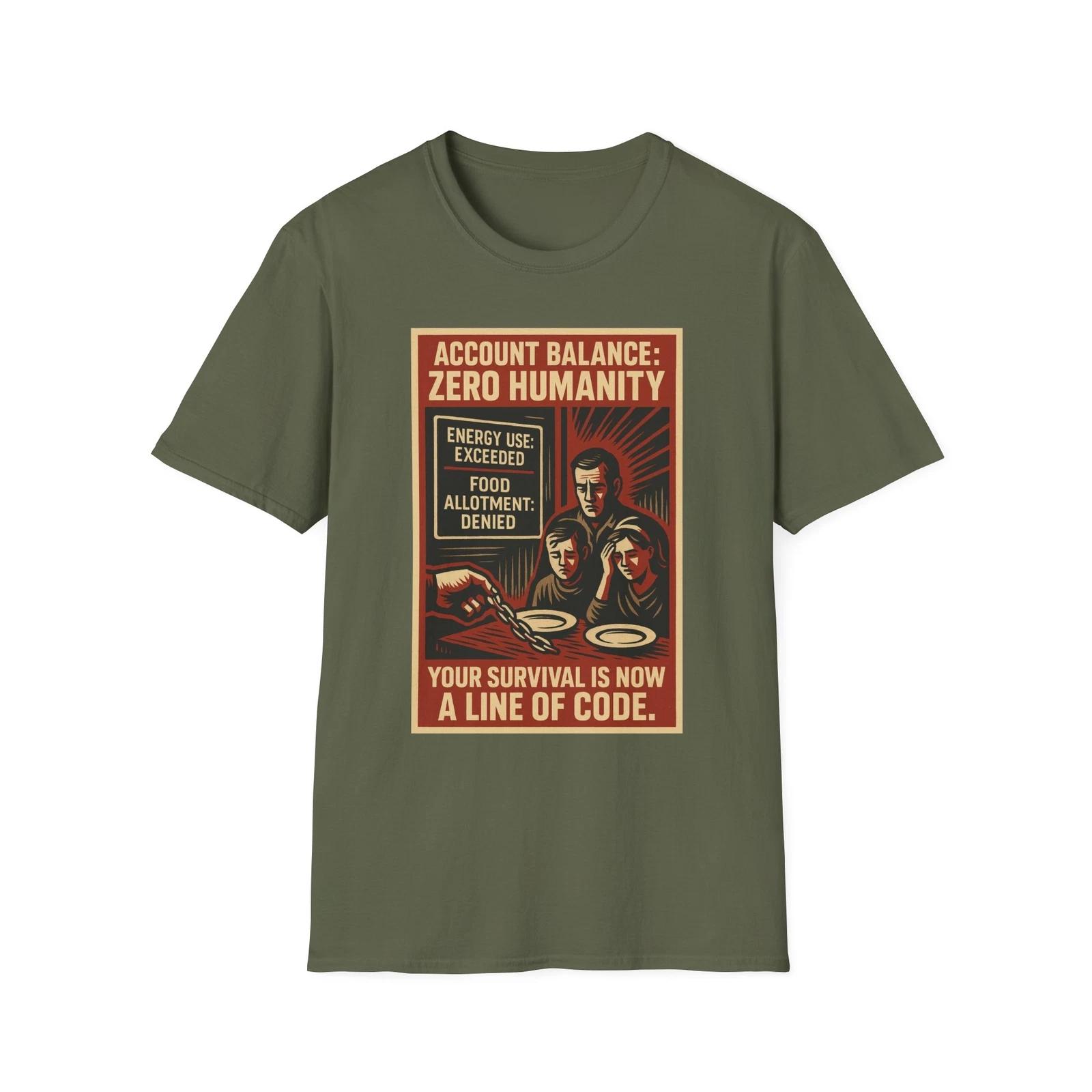 Account Balance Zero Humanity Shirt, Patriot Against Globalism Shirts, USA S