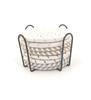 8pcs Handwoven Coasters Made of Cotton Absorbent and Heat-resistant Solid Color Nordic Style Coaster for Home Decoration