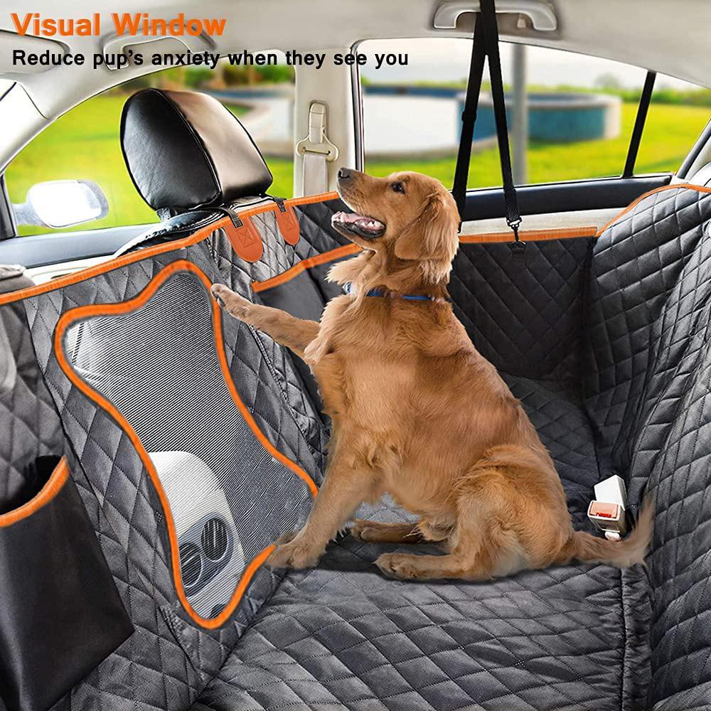 Waterproof Dog Car Seat Cover for Back Seat, Back Seat Extender, Dog Hammock for Cars Trucks & SUVs