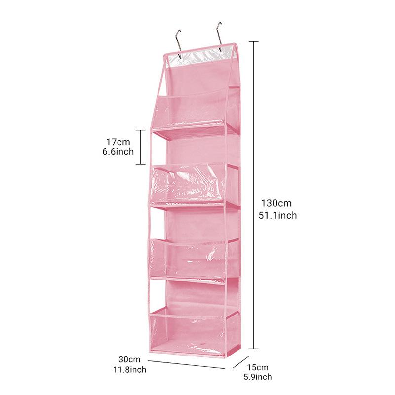 

Door storage hanging bag, household 4-layer bag, toy storage bag hanging wall underwear and sundries storage hanger