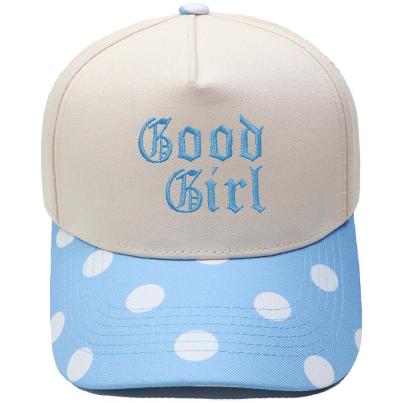 Good Girl Truck Driver Hat Embroidery Vintage Leopard Print Color Matching Baseball Cap European and American Men's Casual