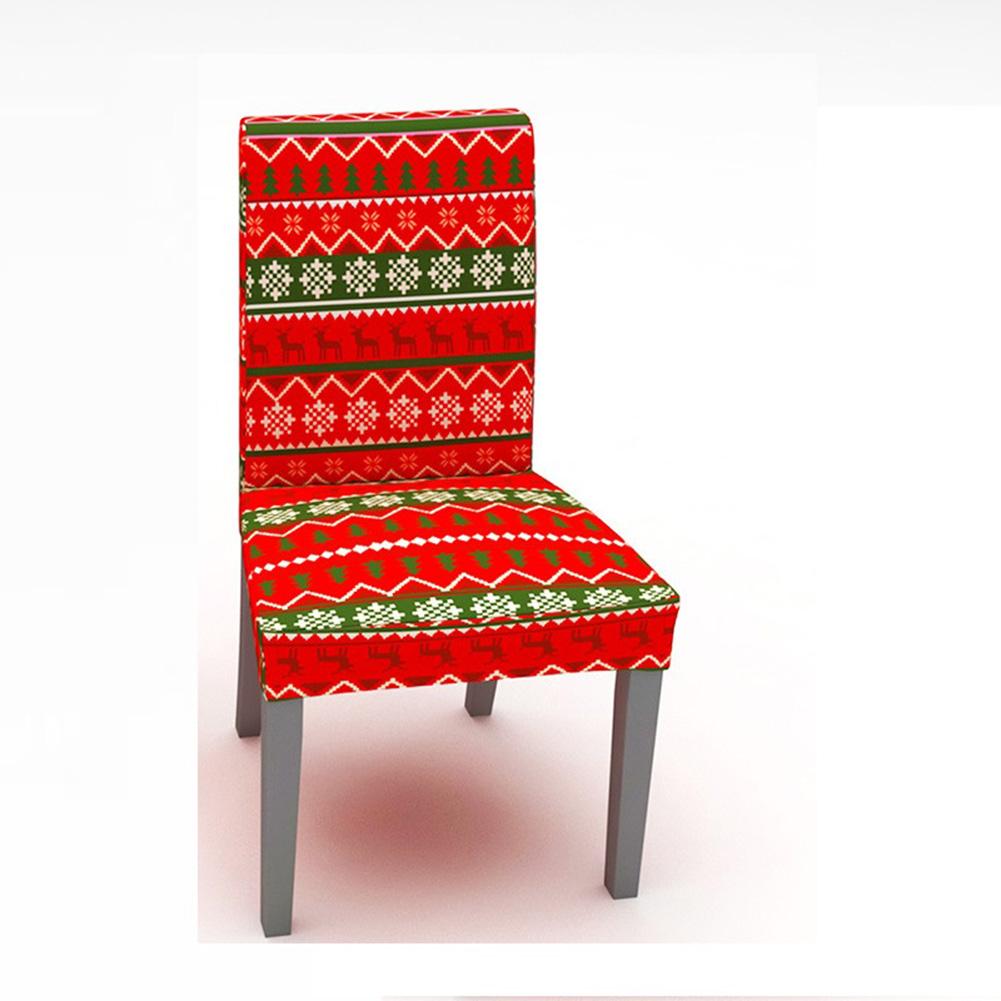 

1PC Christmas Series Waterproof Tablecloth / Elastic Chair Cover Home Ornaments Chair cover is a single package
