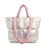 Large capacity lightweight down bag women's 2025 new versatile simple cotton clothes shoulder bag casual portable tote bag