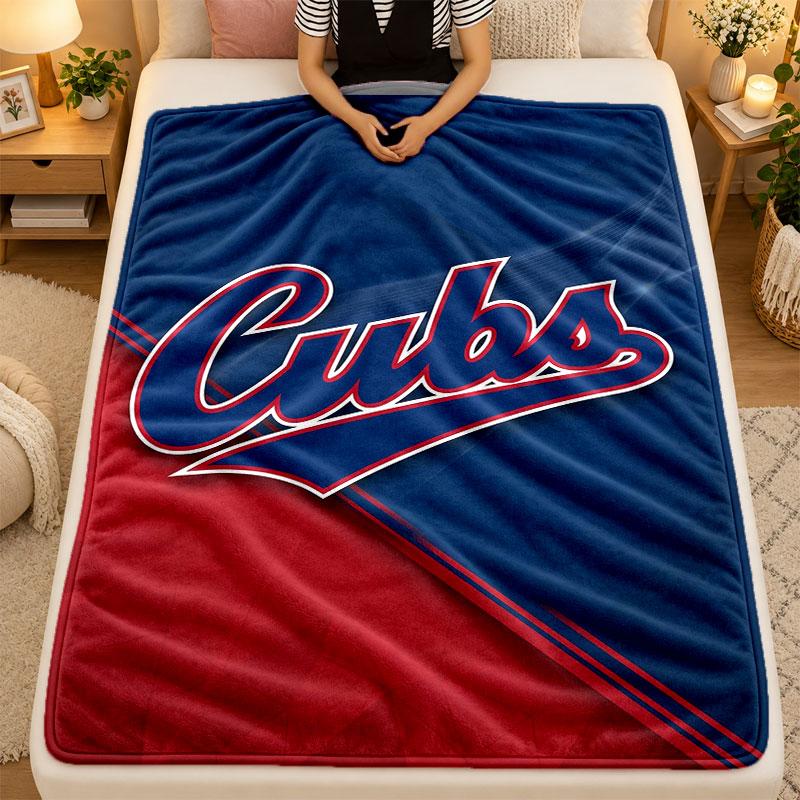 Flannel BlanketChicago Cubs Warm Soft Throw Blanket for Indoor Sofa Bed Living Room Use