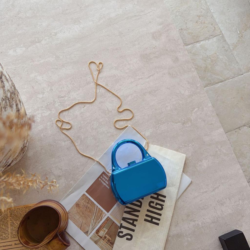 Fashion Chain, Mirror Box, Bag, Women'S Earphone Bag, Mini Lipstick Bag, Oblique Span Small Bag.