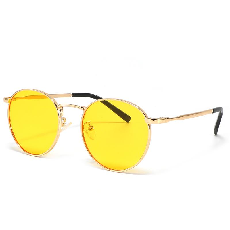 Sunglasses Women'S Metal Punk Glasses, Round And Delicate Sunglasses