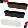 Oval Flowerpot Box For Balcony Terrace Rustic Anthracite 60 Cm 6 Pcs