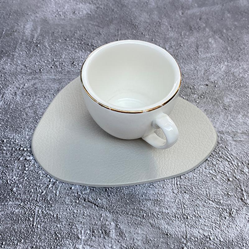 Square Imitation Leather Cup Mat Home Coaster Waterproof Oil Resistant Non-slip Pad Heat-insulating Tea Coffee Mug Drinks Holder