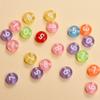 100Pcs Mixed Color Acrylic Round Digital Beads 6.5mm Digital Beads For Jewelry Making And DIY Bracelet Necklaces