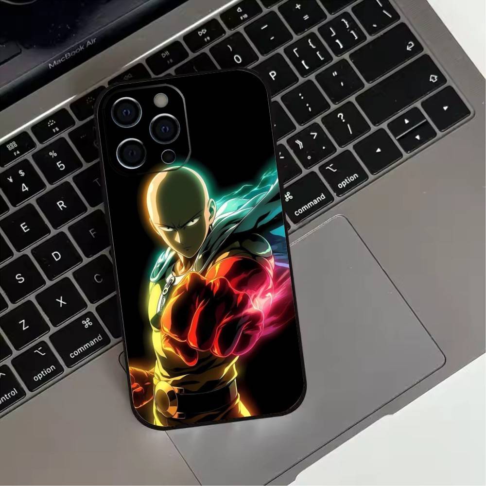 HOT Anime 12O-One P-Punchs Man Phone Case For iPhone17,16,15,14,13,12,11 Plus,Pro Max Soft Black Cover