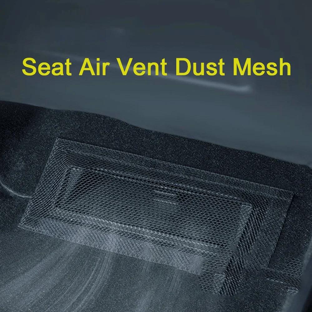 1Pcs Paste Upgrade Rear Under Seat Easy Air Vent Protective Net Highland Dustproof Anti Clog Air Outlet Cover For Tesla Model 1Y