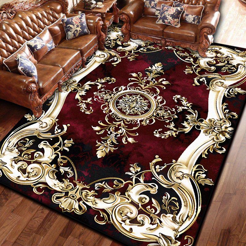 

Европейский ретро ковер для спальни, большая площадь, гардеробная, гостиная, нескользящие напольные коврики, ковер, гостиная, украшение дома, ковры для диванной зоны 80*120cm