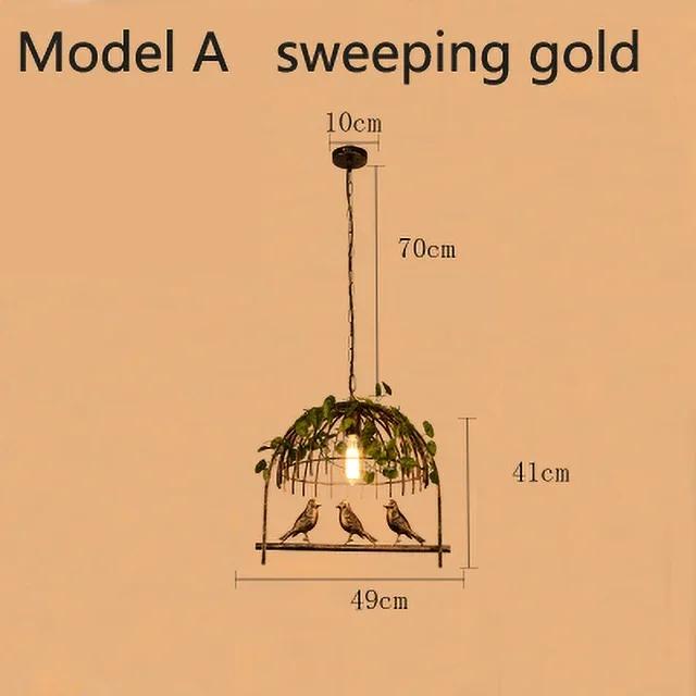 

Birdcage Garland Lamp Chandelier Modern Industrial Style Retro Bar Restaurant Garden Decorative Light With 220V ST64 bulb