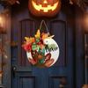 Wooden Door Welcome Sign Wall Hanger Decoration Chick Pattern Door Hanger Funny Wreaths Hangings Decoration With Pumpkin For
