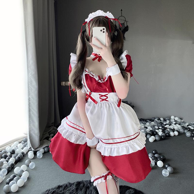 Uroczy Miękki Japoński Kostium Cosplay Maid Lolita na Występ Sceniczny