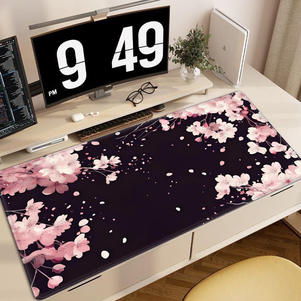 Mouse Pad Landscape Sakura Large Deskmat Laptop Computer Accessories Mousepad Carpets Rubber Anti Slip Mousepad Kawaii Playmat