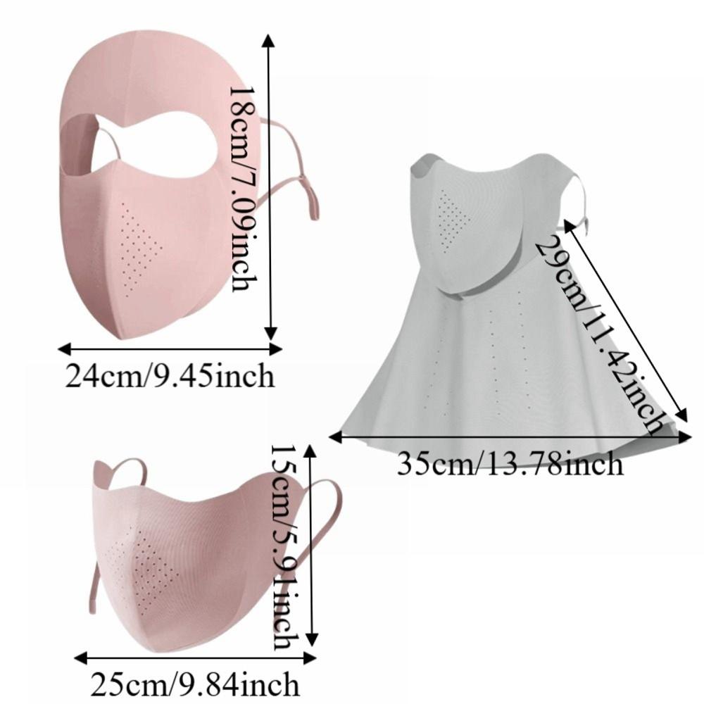 Nylon Sun-protection Mask Soft Elegant UV-resistant Breathable Veil Lightweight Design Cool-feeling Fabric