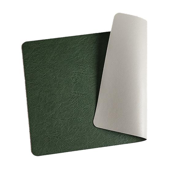Double-Sided Placemat Waterproof Oil-Proof Heat Resistant Coaster for Dining Table Faux Leather Non-Slip Pad for Restaurant One Size G