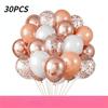 10 Zoll 30 Stück Glitzerpapier-Schnipsel Ballon-Set Dekoration Ballons Weihnachten Halloween Geburtstag Feiertag