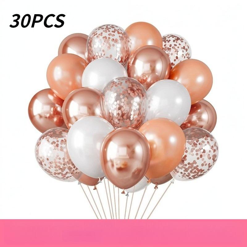 10 Zoll 30 Stück Glitzerpapier-Schnipsel Ballon-Set Dekoration Ballons Weihnachten Halloween Geburtstag Feiertag