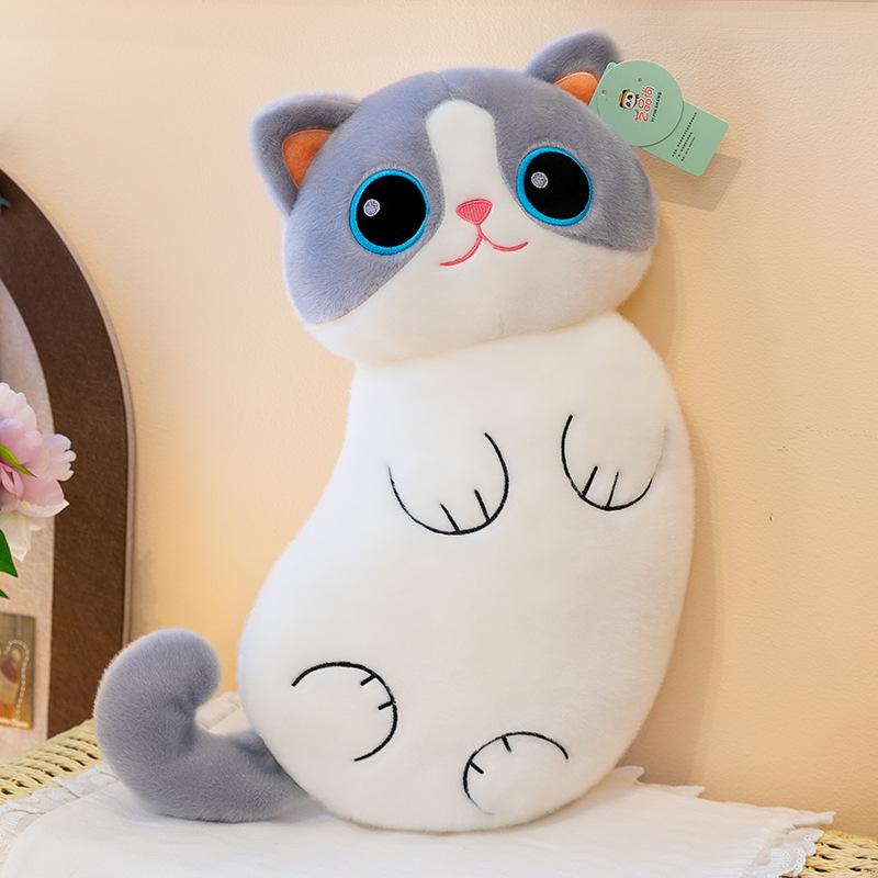 Soft And Colorful Long Kitten Pillows, Bedside Sleeping Dolls, Office Cushions, Birthday Gifts